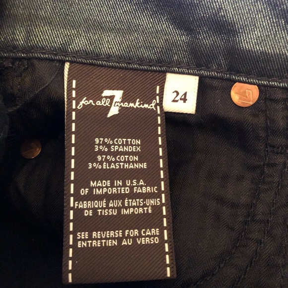 7 for all mankind skinny coated illusion jeans NWT - Picture 5 of 7